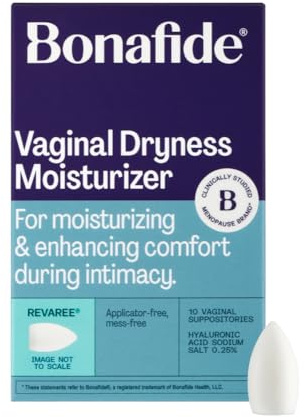 Bonafide Vaginal Moisturizer for Dryness Relief Revaree – 5 mg Hyaluronic Acid – Hormone-Free, Estrogen-Free – For Mild to Moderate Vaginal Dryness & Everyday Comfort — 1-Month Supply