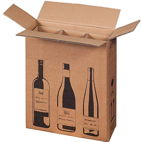 Versandkarton für Flaschen 3er Karton für Flaschen Flaschenkarton 10 Stück