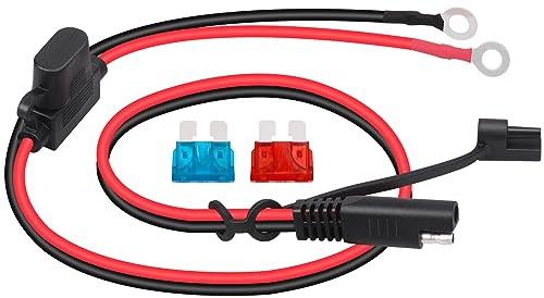 Dongge SAE Batterieanschluss SAE schneidet den Stecker schnell in die 12-V-Ringklemmensicherung die zum Laden von Motorrädern Traktoren Autos usw geeignet ist