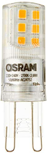 OSRAM BASE LED Lampe PIN, Pinlampe mit G9 Sockel, 2,60 W, Ersatz für 30W-Glühbirne, Warmweiß (2700K), 10er-Pack