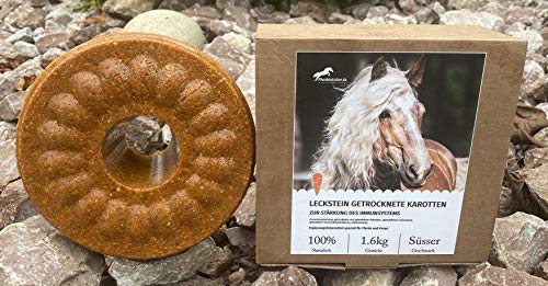 Pferdelutscher Leckstein getrocknete Karotten - speziell für Pferde und Ponys 1,6kg (1kg/16,19€)