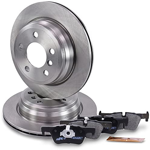 ATEC Germany Set freni asse posteriore dischi freno Ø 300 mm ventilati internamente +pastiglie freno posteriori Compatibile con BMW Serie 3 (F30, F80) (F34) (F31), Serie 4 (F33, F83) (F32, F82) (F36)