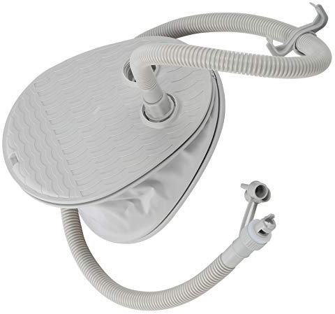 Fußpumpe, Tragbare XL-Fußluftpumpe mit Anschlussdüsen in 3 Größen für Schlauchboote