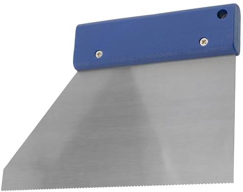 AERZETIX - C76311 - Spatule couteau crantée à dents fines 185 mm - outil à main pour enduit colle plâtre - lame en métal