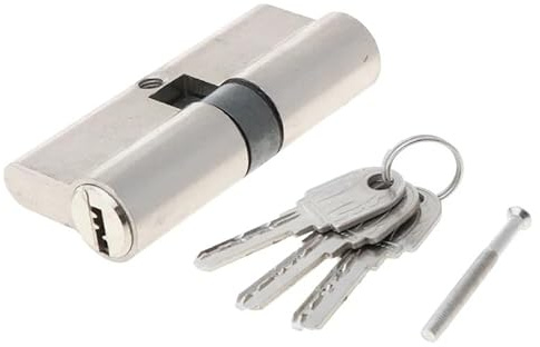 Bombin Cerradura Cerradura de puerta con cilindro, cerradura interior, cerradura de entrada antirrobo, cerradura de puerta de metal con 3 llaves, accesorios for puertas de casa Cerraduras Antibumping(