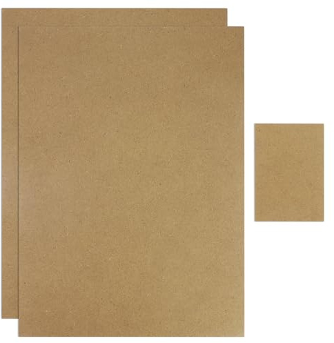 2Pcs MDF Tablero Madera A3 Para Manualidades De 42x30cm,Densidad Media De Fibra De Madera De Reemplazo,Hoja De MDF Para Grabado Láser,Pintura Y Decoración