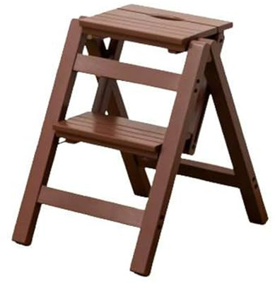 Wooden Folding Footstool,Portable Storage Step Stool,Home Climbing Step Stool,For Office Home And Library,Saving Space(Color 3)