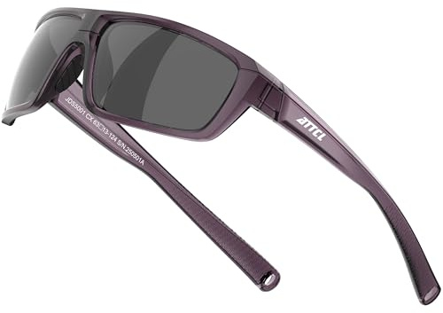 ATTCL Lunettes de soleil polarisées pour homme pour la pêche : protection UV légère TR90 Sports Wrap Lunettes de soleil polarisées pour conduite, golf, extérieur, Medium
