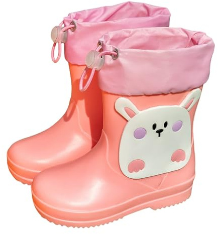 Generico Stivaletti pioggia Bambino Scarpe da Pioggia Antiscivolo Impermeabili stivali di Gomma per Bambini Stivali da pioggia Impermeabili stivali Antipioggia Bambina Stivali Da Pioggia Bambino (25)