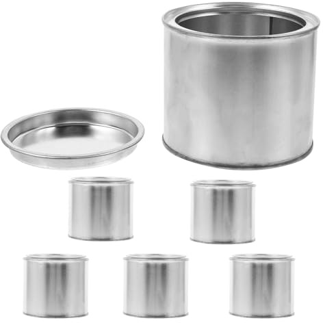 Milisten 6Pcs Iron round Paint Cans, 0.5L Paint Storage Can with Lids, Practical Ink Container for Home Storage and Transport