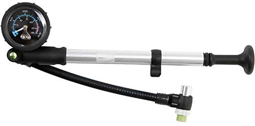 CONTEC Dämpferpumpe ShockRocket Shock Rocket 28BAR/400PSI Silber schwarz+Flicken