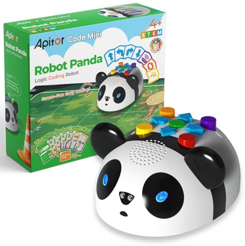 Apitor Robot Panda Coding Robot for 4-6, Screen-Free STEM Learning Toy