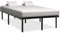 vidaXL Bettgestell Metallbett Bett Schlafzimmerbett Doppelbett Schlafzimmermöbel Ehebett Bettrahmen Lattenrost Schwarz Metall 120x200cm