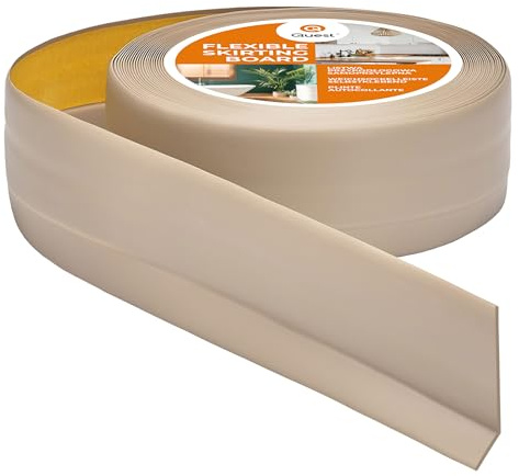 Quest Sockellist PVC mjuk självhäftande 50x20mm – beige, 5 m