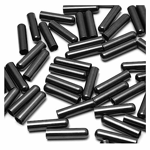 SHTGOI 24 stycken skosnören spetsar metall snörändar skosnören spetsar Lazy skoband spänne kapselstängning tillbehör för män kvinnor barn sneakers skosnören reparation, Svart gunmetal, 5mm