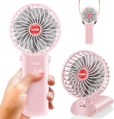 Mini Ventilateur à Main Portable USB Rechargeable - Pliable, Silencieux, 4 Vitesses - Pour Maison, Bureau, Camping, Voyage