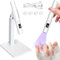 VMUTGA Lampe UV Ongles Gel, Mini Lampe UV LED Portable avec Support et 4 Têtes en Silicone, USB Rechargeable, 20s/60s Chronométrage, Séchoir à Ongles pour Gel Pose Americaine, Vernis Semi Permanent