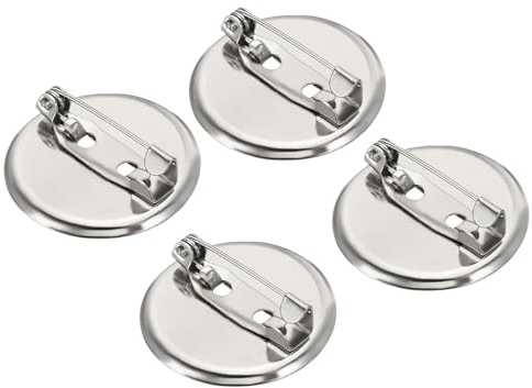 YOKIVE 100pz Spille per Fermagli, Clip Vassoi Vuoti Base Disco, Distintivi Cucito Artigianali, Ideali per Arte, Casa, Negozio, Uso Quotidiano (Argento, 0,91)