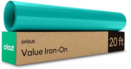 Cricut HTV Heat Transfer Vinyl | 6 m | Turquoise | Iron-On HTV Vinyl for Fabric, Perfect for Custom T-Shirts & DIY Clothing