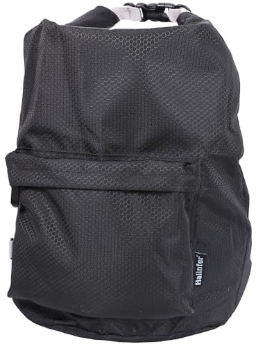 Dog Food Travel Container, Dog Food Storage Black Bag, Kibble Carrier 42 Cups 10L with Storage Front Pocket and Shoulder Strap for Travel, Hiking and Camping