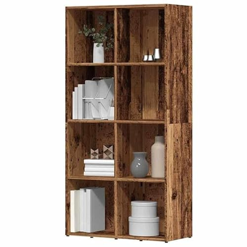 Eleganz Estantería con aspecto de madera envejecida, 66 x 30 x 130 cm, de material de madera, elegante sistema de estanterías para salón y oficina, ahorra espacio y es duradera