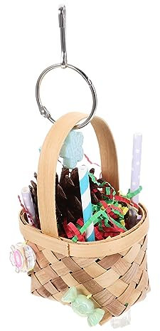 Toyvian Giocattolo Per Uccelli in Giocattolo Da Masticare Per Pappagalli Accessori Per Gabbia Forniture Per Uccelli Grandi Dimensioni