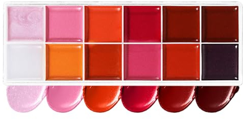 Acunny Läpppalett | Läppmakeup - 12 toner fuktgivande kit läpppigmentering hållbar vattentät levande toner för tonåringar resor