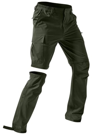 Générique Pantalon Randonnée Homme Convertible Imperméable et À Séchage Rapide Léger avec Plusieurs Poches
