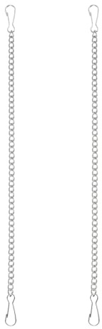 PATIKIL 2Pcs Hanging Chains with Hooks, 25cm Plant Hangers for Bird Feeders Planters Lanterns Wind Chimes Chalkboards and Ornaments, Silver