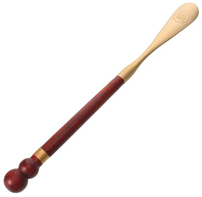 FRCOLOR Calzascarpe in Legno Punta in Ottone 35 Cm, Dispositivo di Assistenza per Scarpe Portatile Antiscivolo, Aiutante per Indossare Scarpe per Anziani, Donne, Calzascarpe da Viaggio