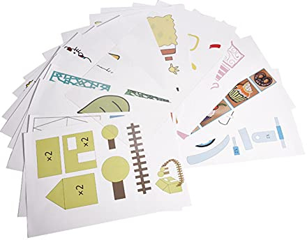 Carta Modello per Penna 3D, 20 Pezzi Carta da Stampa con Penna 3D Pittura Graffiti Template 40 Kit Modelli di Cartoni Animati 250 Mm X 170 Mm per Bambini Creazione Artistica con Penna 3D Fai da Te