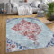 Paco Home Waschbarer Teppich Wohnzimmer Schlafzimmer Vintage Muster Flachgewebe Modern Orientalisch Ornament Pastell, Grösse:160x220 cm, Farbe:Türkis