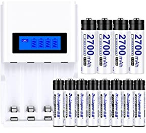 XCC No.5 No.7 Cargador de batería Recargable Conjunto Universal de Alta Capacidad No.5 No.7 AA Generación 1.5v Litio (Color : B)