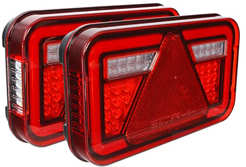 trailer parts4u Aspöck Multiled IV 4 voll LED 5 polig Bajonett Rückleuchte Rücklicht Stoplicht Anhänger (Set)