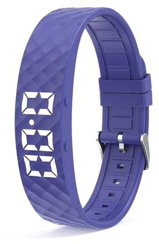 findtime Orologio digitale da polso da uomo e da donna, contapassi senza app e cellulare, cinturino fitness, calorie, orologio digitale, tracker del sonno, fitness, tracker per bambini, sveglia