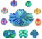 Gear Ball 3D gedrucktes Fidget Spielzeug Drehbare Zahnradkugel Stressabbau Schreibtischspielzeug Erwachsene und Kinder Geschenk für Weihnachten Wichteln (Glänzendes Grün, Durchmesser: 6,5 cm)