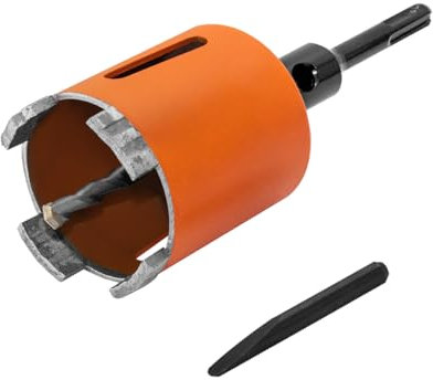 Meccion Diamond Core Drill Bit with Guide Bit and SDS Plus Adapter, Premium Diamond Hole Saw for Concrete Masonry Brick Wall Stone Granite (68mm)