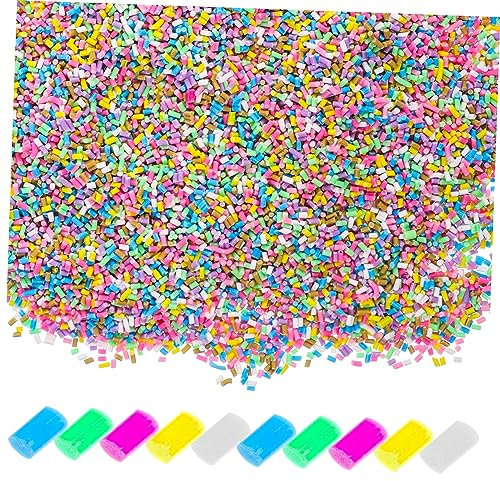 Warmhm 100pcs Polymer Clay Embellishments Diy Sprinkles Craft Bracelet Beads Delicate Pendant Charms Multi-function Kit