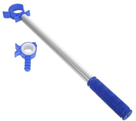 Cabilock Palanca Auxiliar De Apertura De Ventana. Poste De Escotilla De Loft Poste De La Puerta De Vidrio Corredizo Pole De Sombra De Ventana Varita De Inclinación Ciega Toldo Metal Azul