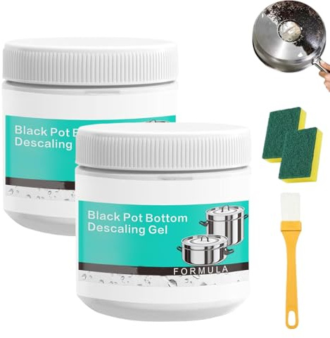 Pasta Potente Per Rimuovere Residui Di Bruciato Dalle Pentole, Detergente Multiuso Per La Cucina, Detergente Per Il Fondo Delle Pentole, Per Tutti I Materiali (2pcs)