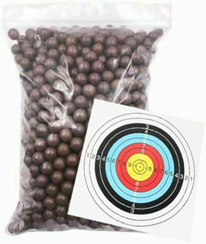 550 X Mud Balls + Free Target Slingshot Clay Ammo Catapult BB 9mm 10mm Ball Bearing Mud Practice Solid Smooth Pellet Round Ammunition Hard Fracture