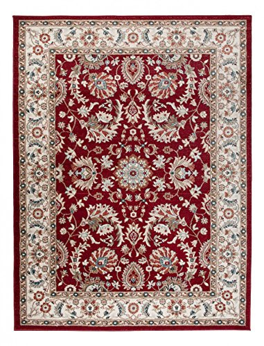 Carpeto Orientteppich Teppich Rot 140 x 200 cm Ornamente Muster Emirat Kollektion