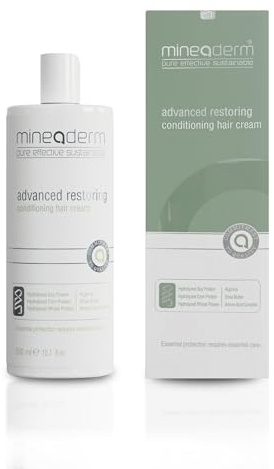 Mineaderm Advanced Restoring Conditioning Hair Cream – Aufbau-Haarkur mit Proteinkomplex, Sheabutter & Mandelöl – Für geschädigtes, trockenes & kraftloses Haar – 300 ml