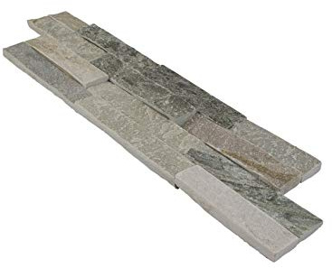 HEXIM Naturstein Wandverblender 2. Wahl - für den Innen- und Außenbereich, hohe Lebensdauer - (Klinkerriemchen Beige Mix, 12 Packungen) Verblendstein außen Mauersteine Stein Optik Schiefer