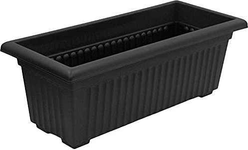 Muddy Hands 70cm Black Long Trough Plant Pot Large Plastic Planter Indoor Home Outdoor Garden Fruit Salad Vegetable Herb Flower Box