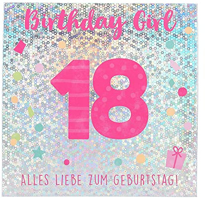 Depesche 0011694-001 Pop-up Glückwunschkarte zum 18. Geburtstag, Klappkarte mit Musik, Lichtelementen und einem originellen Spruch, Geburtstagskarte inkl. Umschlag, Format 15,5 x 15,5 cm