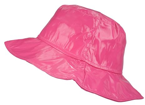 Toutacoo, Cappello da Pioggia, Cappellino da Donna in Vinile (14-Rosa Fucsia)