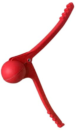 Harilla Snowball Maker, Snow Ball Toys Games with Handle for Kids, Outdoor Indoor Winter Snowball Fight Maker Clip Tool, Red