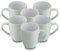 for friends 6 Stück Kaffeebecher 300ml aus hochwertigem Steinzeug, Kaffeetasse in mintgrün, Kaffeebecher mit Henkel, Spülmaschinen- & Mikrowellengeeignet