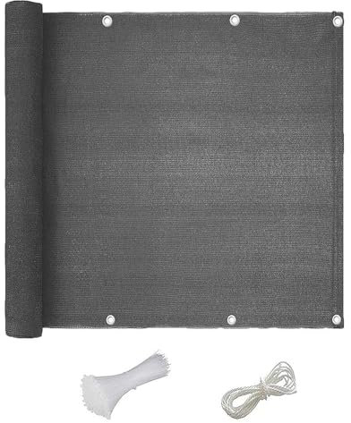 Balcony Privacy Screen, Patio Privacy Protective Screens 0.9m X 5m Pes Balcony Cover Anti-Peeping- Wind and Uv Protection Garden Fence Screening for Deck, Backyard, Patio, Balcony, Garden Fence